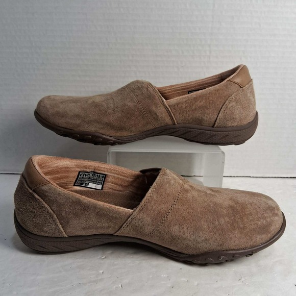 Skechers Women‎ Slip On Shoes Brown Suede Leather Comfort Loafers Size 6 - Picture 2 of 6